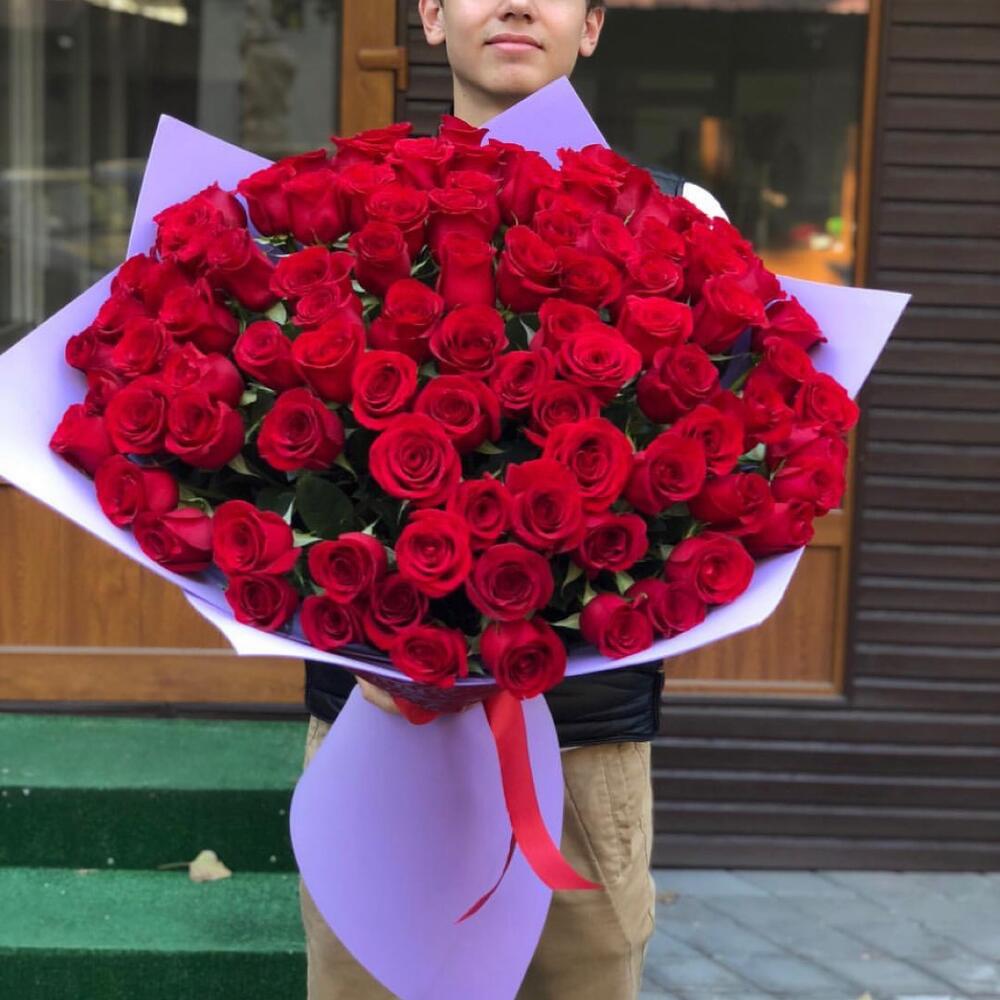 101 роза 60 см